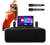 Système De Karaoké Domestique Portable - Écran Tactile 10,1", 2 Micros Sans Fil, Choix De Disques Durs 500 Go/1 To, Appareil Pliable À 90°, Contrôle Vocal Et Application, For La Famille(500G)