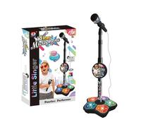 Système de karaoké pour - Kit Microphone réglable avec lumière LED, Station Musicale Interactive | Kit de Jeu de Chant Robuste pour fête d'anniversaire, Divertissement et Cadeau de Vacances