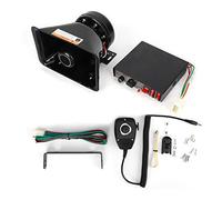 Système de klaxon d'alarme de voiture, Kits de klaxon d'incendie d'alarme de voiture bruyante 130dB 200W 9 sons avec haut-parleur de mégaphone