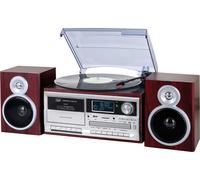 Système de lecture de disques stéréo avec récepteur numérique DAB / DAB + encodage Bluetooth, cassette, télécommande en finition bois TT 1073