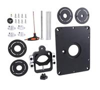 Système de levage de routeur en alliage d'aluminium de qualité supérieure, réglage précis, anneaux d'insertion polyvalents pour le travail du bois, fente de fraisage, adapté au