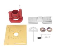 Système de levage de table de toupie, ensemble de 4 pièces, alliage d'aluminium ABS, base de levage de 46 mm, plaque d'insertion, support, règle coulisnte pour le travail du bois,