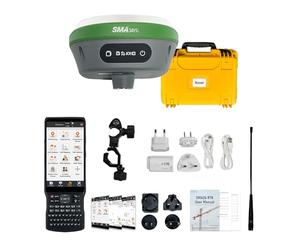 Système de levé RTK GNSS SMA26 Pro (Rover) avec Terminal Portable, récepteur GNSS, Compensation d'inclinaison, connectivité 4G/WiFi/Bluetooth et Indice de Protection IP67 ; idéal pour topographiques