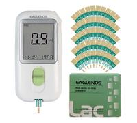 Système de mesure de la lactate sanguin pour l'entraînement à la seuille de la lactate - Kit de surveillance du test de l'acide lactique avec bandelette de test dorée et application gratuite Lactate M