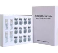 Système de micro-perfusion pour le visage, kit d'aiguille serrecteur de peau, kit micro-aiguille avec sérum micro-raid pour prendre soin de la peau,4+12