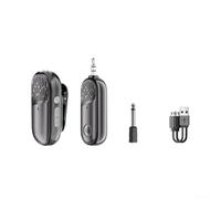 Système de microphone cravate numérique sans fil pour éducateurs et guides de terrain prenant en charge le fonctionnement mains libres et la mobilité (noir)