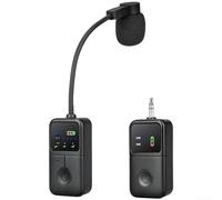Système de microphone sans fil 2,4 G avec suppression active du bruit, réponse en fréquence 60 Hz à 16 kHz pour guitare, saxophone, violon, portée de 30 m, autonomie de la batterie 4H, noir (1 en 1)