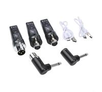 Système de microphone sans fil 2,4 G, émetteur et récepteur XLR UHF, pour micro dynamique, guitare électrique, basse, mixeur audio, système de sonorisation, portée de 30 à 50 m (un et deux)