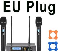Système de microphone sans fil à deux canaux Lomeho, convertisseur dynamique, portée de travail supérieure à 50 m, fiche UE 500MHz