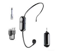 Système de microphone sans fil avec émetteur-récepteur adaptateur et câble de charge pour enseignement et formation
