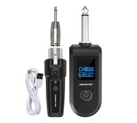 Système de microphone sans fil - Convertisseur de canaux, adaptateur condensateur, module de liaison audio | émetteur récepteur enfichable pour amplificateur de guitare basse transfert de signal