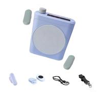 Système de microphone sans fil, double micro cravate avec batterie 25H pour enseignants, yoga, réunions (violet)