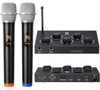 Système de microphone sans fil, microphone de karaoké UHF, microphone sans fil pour karaoké, mariage, road show, conférence, fête, kit complet de karaoké avec microphone sans fil