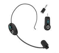 Système de microphone sans fil, microphone sans fil 2s.4G avec portée de 48,8 m et canaux 2S0, chargement de type C, pour l'enseignement de fitness, les guides touristiques en public (un à deux)