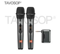 Système de microphone sans fil professionnel UHF 2 canaux pour JBL, interface 6.3mm, 1 émetteur 2 récepteurs, pour karaoké, chant, DJ, KTV black