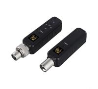 Système de microphone sans fil UHF avec émetteur et récepteur XLR pour micro dynamique, portée de 40 m, faible latence, son haute fidélité, fréquence de réponse 20 Hz à 20 kHz, noir (640-690)