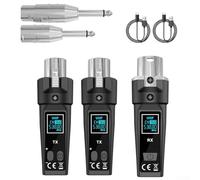 Système de microphone sans fil UHF avec émetteur et récepteur XLR, pour micros dynamiques, guitare électrique, basse, mixeur de sonorisation, performance en direct (One Pull Two)