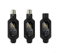 Système de microphone sans fil UHF avec émetteur XLR pour micros dynamiques 600-690 MHz 15 ms latence église mariage discours Royaume-Uni (1 en 2)