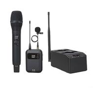 Système de microphone sans fil UHF dynamique pour réunions et événements, poche à main et sac à dos avec audio haute performance (poche x bodypack)