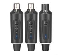Système de microphone XLR sans fil 48 V plug-on émetteur récepteur | Puissance 48 V, design plug-on, compatible avec dynamique et condensateur, réception silencieuse, pour scène