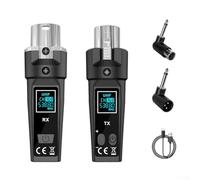 Système de microphone XLR sans fil UHF, pour microphones dynamiques, guitare électrique et basse, plage dynamique 110 dB, 0,2 % THD, transmission de 30 à 50 m, pour mixeurs audio et systèmes de