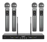 Système de Microphones sans Fil Phenyx Pro PTU-5200, 4 Micros Dynamiques, 200 Pieds