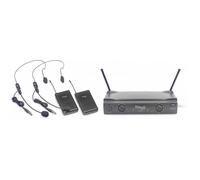 Système de micros-casques sans fil UHF - STAGG - SUW 50 HH EG EU - 2 canaux - True diversity - Gris