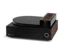 Système de musique premiere v1 victrola - double tourne-disque bluetooth, haut-parleurs stéréo internes, caisson de basse sans fil avec diffusion de vinyle Noir G
