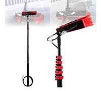 Système de nettoyage de panneau solaire - Poteau efficace alimenté à l'eau avec tuyau et tête de brosse rotative légère pour vitres et véhicules récréatifs et housses