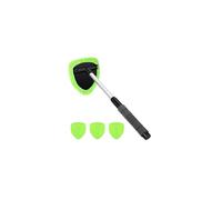 Système de Nettoyage de Vitres Ensemble de brosses de nettoyage de pare-brise de voiture, nettoyeur de vitres télescopique en microfibre, brume de grattage, 2026 Pompe Lave Glace(Green Set)