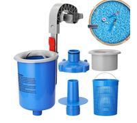 Système de nettoyage pour skimmer de piscine - Filtre automatique à feuilles, kit flottant et mural pour enlever les débris | Désembuage au sol avec panier amovible pour piscines au sol, cadres