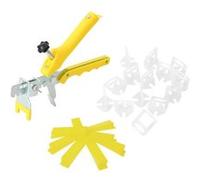Système de nivellement de carrelage 250 cales 500 clips 3 mm Transparent (clips), Jaune (cales et pince) G