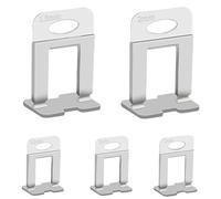 Système de nivellement de carrelage avec cales et clips en plastique réutilisables, entretoises carrées transparentes de 35 mm pour carrelage de 3 à 15 mm, utilisation au sol et au mur