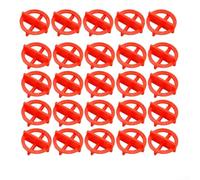 Système de nivellement de carrelage pour carrelage au sol et au mur - Kit de 100 entretoises réutilisables en plastique PP avec cales de 1 mm à 3 mm, blanc/jaune/rouge/vert/bleu (rouge 2 mm)