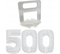 Système de nivellement pour carreaux Set 1 5mm 500 clips 500 cales Système de pose