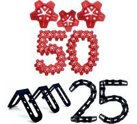 Système de nivellement pour carreaux Set 25 coins 50 étoiles d'écartement 1 à 3 mm