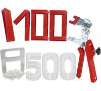 Système de nivellement pour carrelage Set 1 5mm 500 clips 100 cales avec pince
