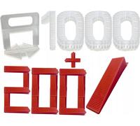 Système de nivellement pour carrelage Set 1000 clips 200 cales 2mm Carrelage Outil de pose