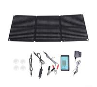 Système de panneau solaire monocristallin pliable 90 W avec contrôleur 30 A étanche double face ETFE pour chargement extérieur portable batteries 12 V 24 V de voiture OBD sécurité avancée (A)