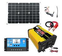 Système De Panneaux Solaires - Kit D'énergie Hors Réseau, Véhicule Récréatif Facturant 18W | Convertisseur D'alimentation De 4000 Watts, Régulateur De Charge Intelligent Automatique, Solar Kit Trailer