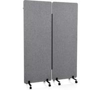 Système de parois de séparation acoustique FLEXMIUT Set de deux Gris clair hjh OFFICE Gris Foncé G