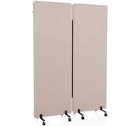 Système de parois de séparation acoustique FLEXMIUT Set de deux Taupe hjh OFFICE Taupe G
