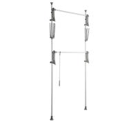 WENKO Système de penderie télescopique Hercules Flex - Système d'ordre réglable, système de Porte-vêtements, Acier, 116-190 x 165-300 x 36 cm, Blanc
