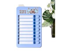 Système de planche de corvée - Programme du matin et du soir pour tout-petits, outil de planification des responsabilités pour les frères et sœurs, curseur manuel compact de 11,9 x 6,5 cm + feuilles r