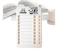 Système de planche de corvée - Programme du matin et du soir pour tout-petits, outil de planification des responsabilités pour les frères et sœurs, curseur manuel compact de 11,9 x 6,5 cm + feuilles r