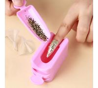 Système de plateau de recyclage de poudre de trempage avec pelles. Porte-poudre acrylique à double couche. Boîte de recyclage de poudre de paillettes pour système de trempage, fournitures pour ongles,