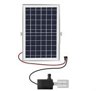 Système de pompage à eau solaire, 9 V, 6 W/10 W, 240 lh, fontaine à batterie solaire, pompe silencieuse avec tuyau de 2 mètres pour extérieur (10 W)