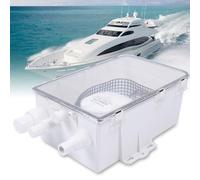 Système de pompe de douche 12 V CC - Système de pompe de douche pour bateau RV - 600 GPH - Système de pompe automatique avec interrupteur à flotteur + protection d'allumage - Receveur de douche pour