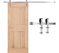 Système de porte coulissante VEVOR 2,44 m, ferrure de porte coulissante, capacité de charge 150 kg, compatible avec une largeur de 107 à 122 cm & une épaisseur de 34,92 à 44,45 mm, rail durable & gale
