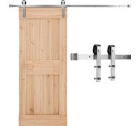 Système de porte coulissante VEVOR Rail de 183 cm, capacité de charge 150 kg, compatibilité maximale 914 mm. Largeur et épaisseur 34,92-44,45 mm, galet de roulement et galet J, argenté
